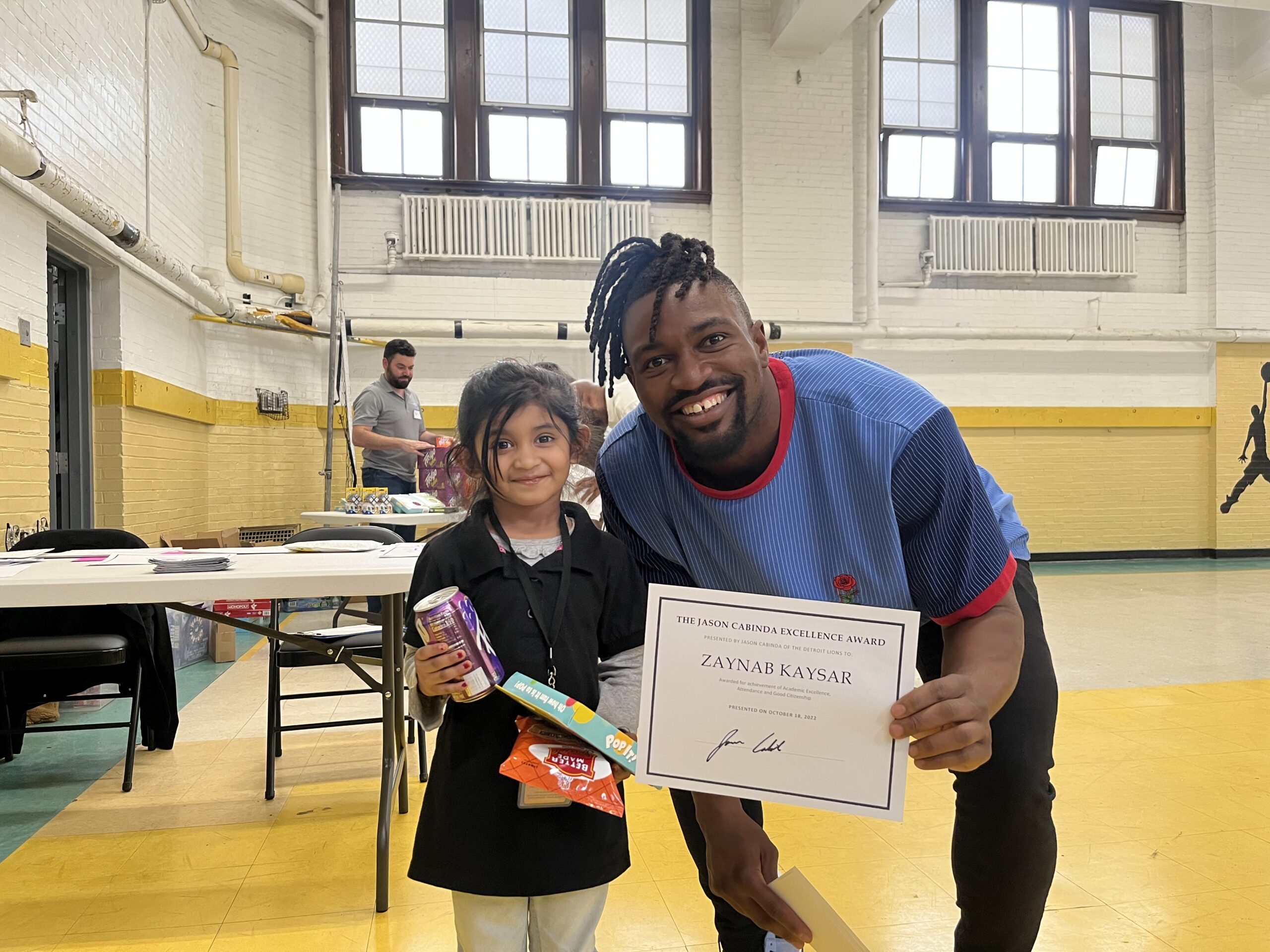 Detroit Lions Spend Day Off with Students