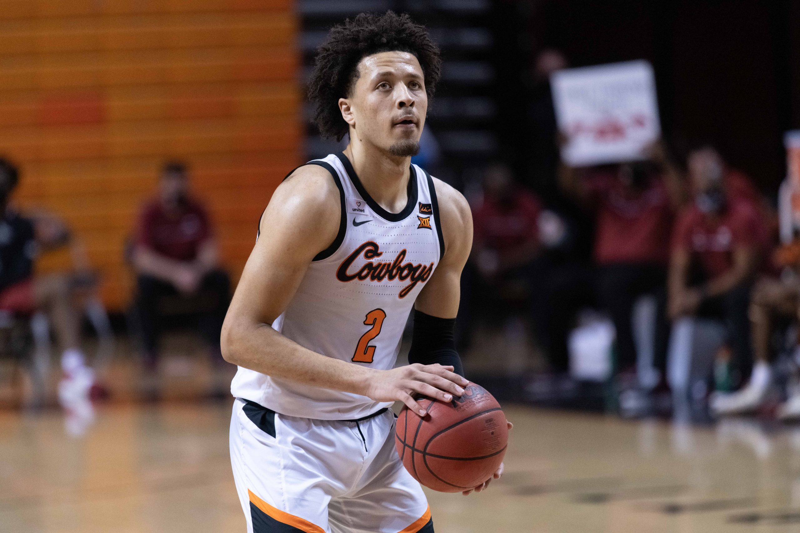 Cade Cunningham shooting a free throw