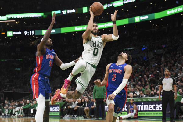 Short handed Pistons fizzle late, lose to Celtics
