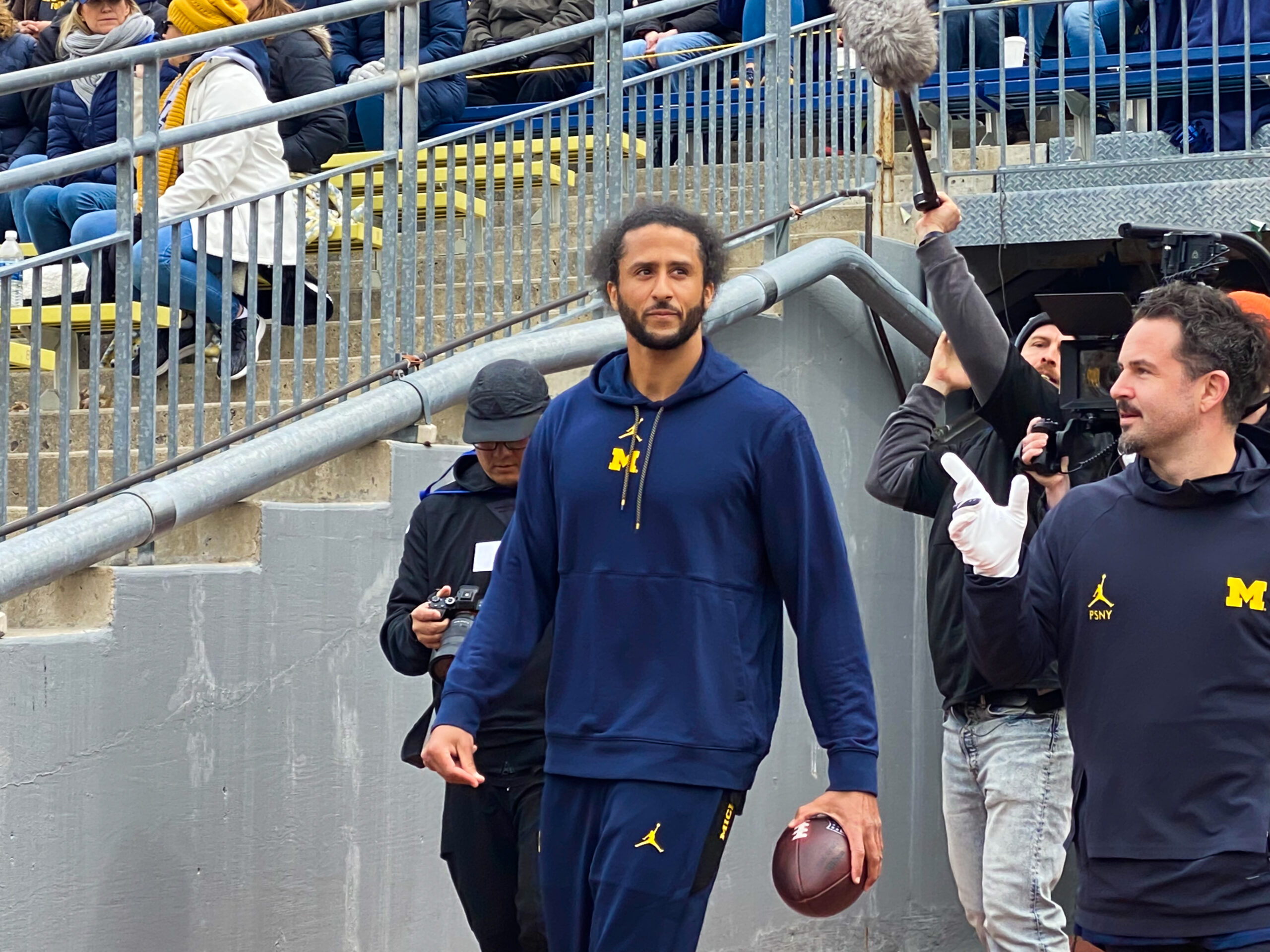 Colin Kaepernick works out at Michigan Stadium. Detroit Lions could have signed him.
