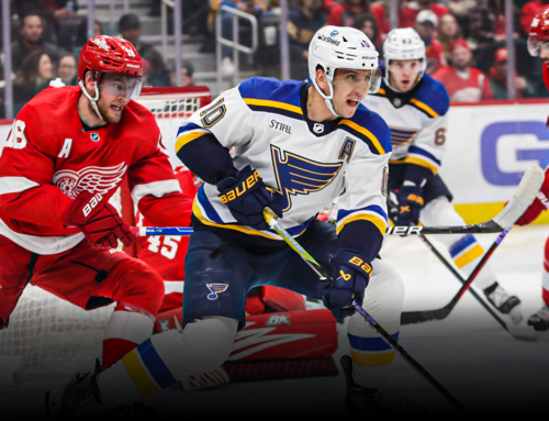 Blues’ Hold off Late Surge by Red Wings to Win 4-3