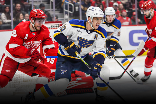 Blues’ Hold off Late Surge by Red Wings to Win 4-3