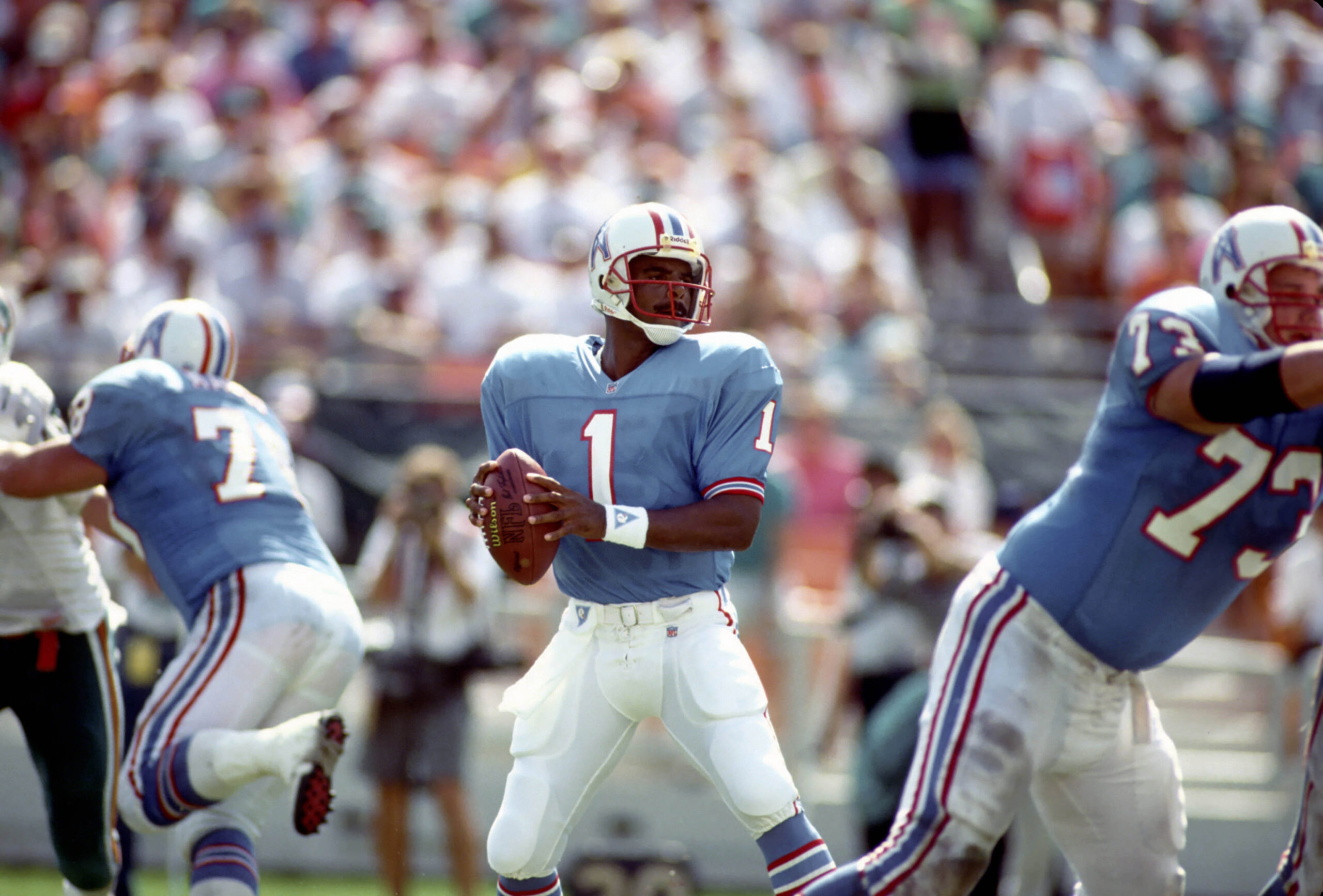 The Titans Officially Unveiled Their Throwback Oilers Uniforms And  Everything About Them Is Perfect
