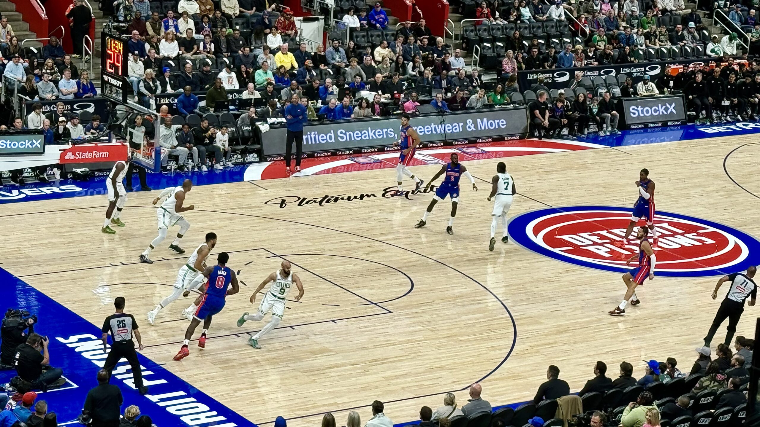 Detroit Pistons vs Boston Celtics at Little Caesars Arena