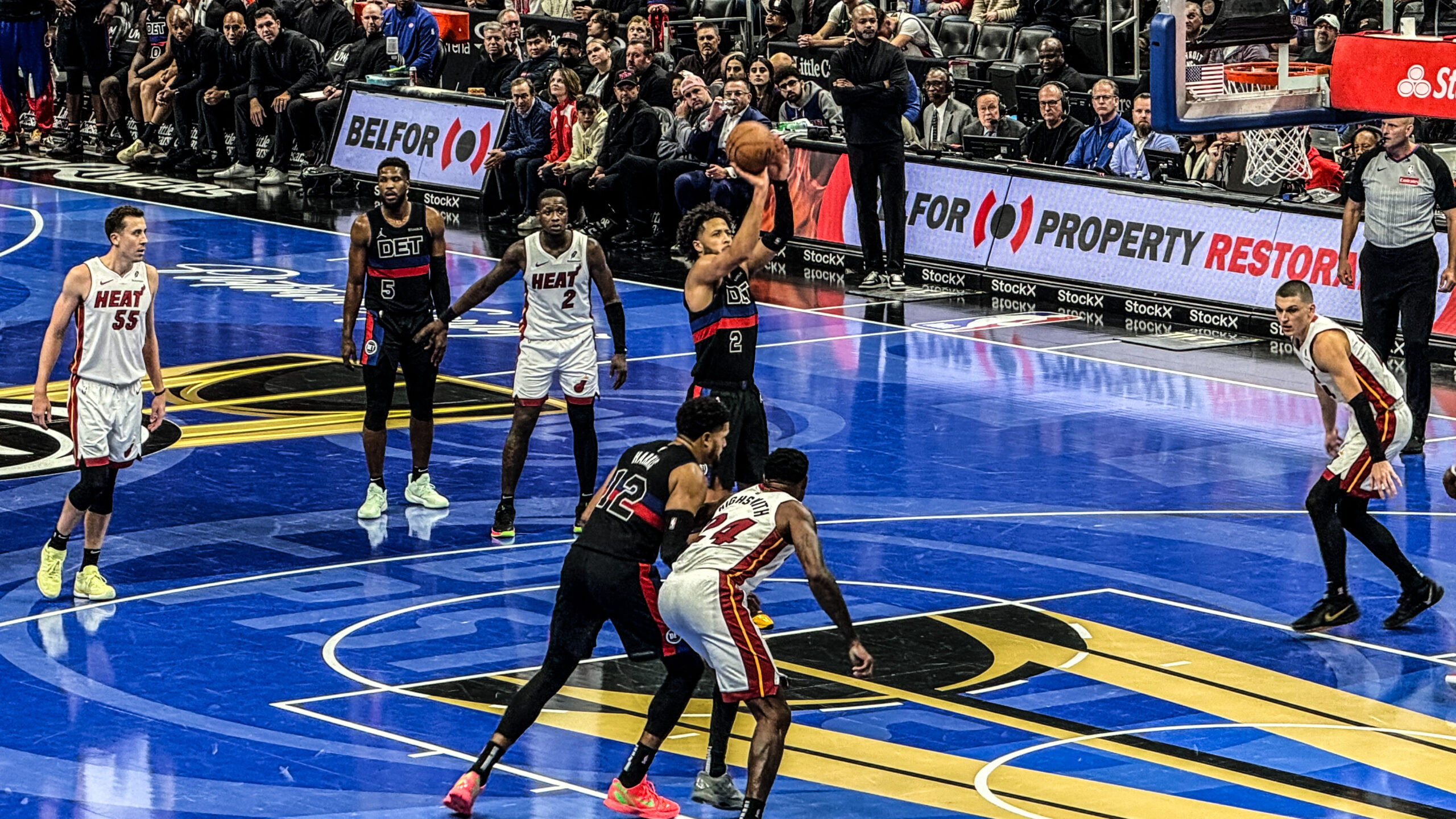 Detroit Pistons defeat Miami Heat 123-121 in a WILD overtime win. Article by Brandon Dent. Photo credit Brandon Dent.