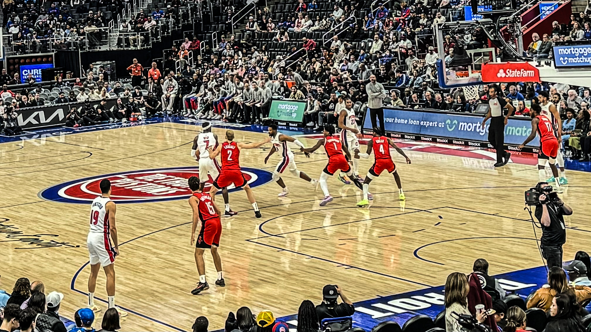 Detroit Pistons drop tough game to Houston Rockets 101-99. Article by Brandon Dent. Photo Credit Brandon Dent. @DetroitKoolAId