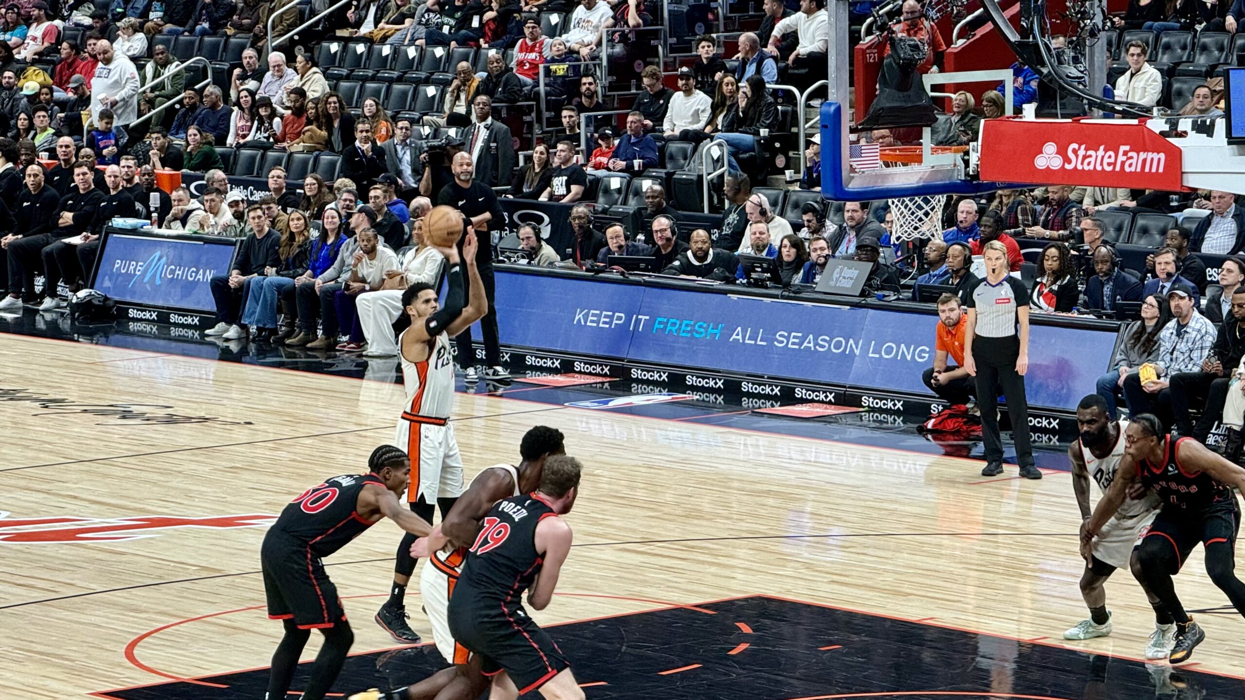 Detroit Pistons and Toronto Raptors faced off in Detroit Michigan. Article by Brandon Dent. Photo Credit Brandon Dent