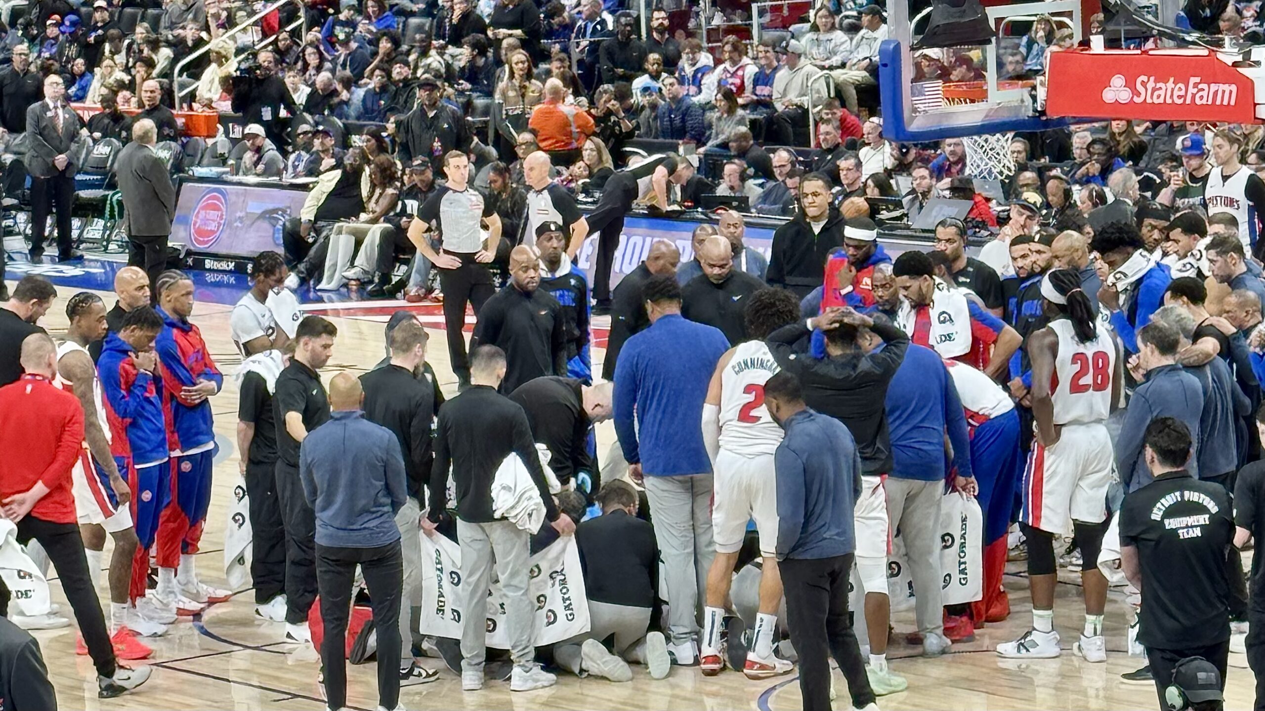 Detroit Pistons defeat the Orlando Magic but Jaden Ivey injury is all anyone can think about it. Article by Brandon Dent. Photo Credit: Brandon Dent.