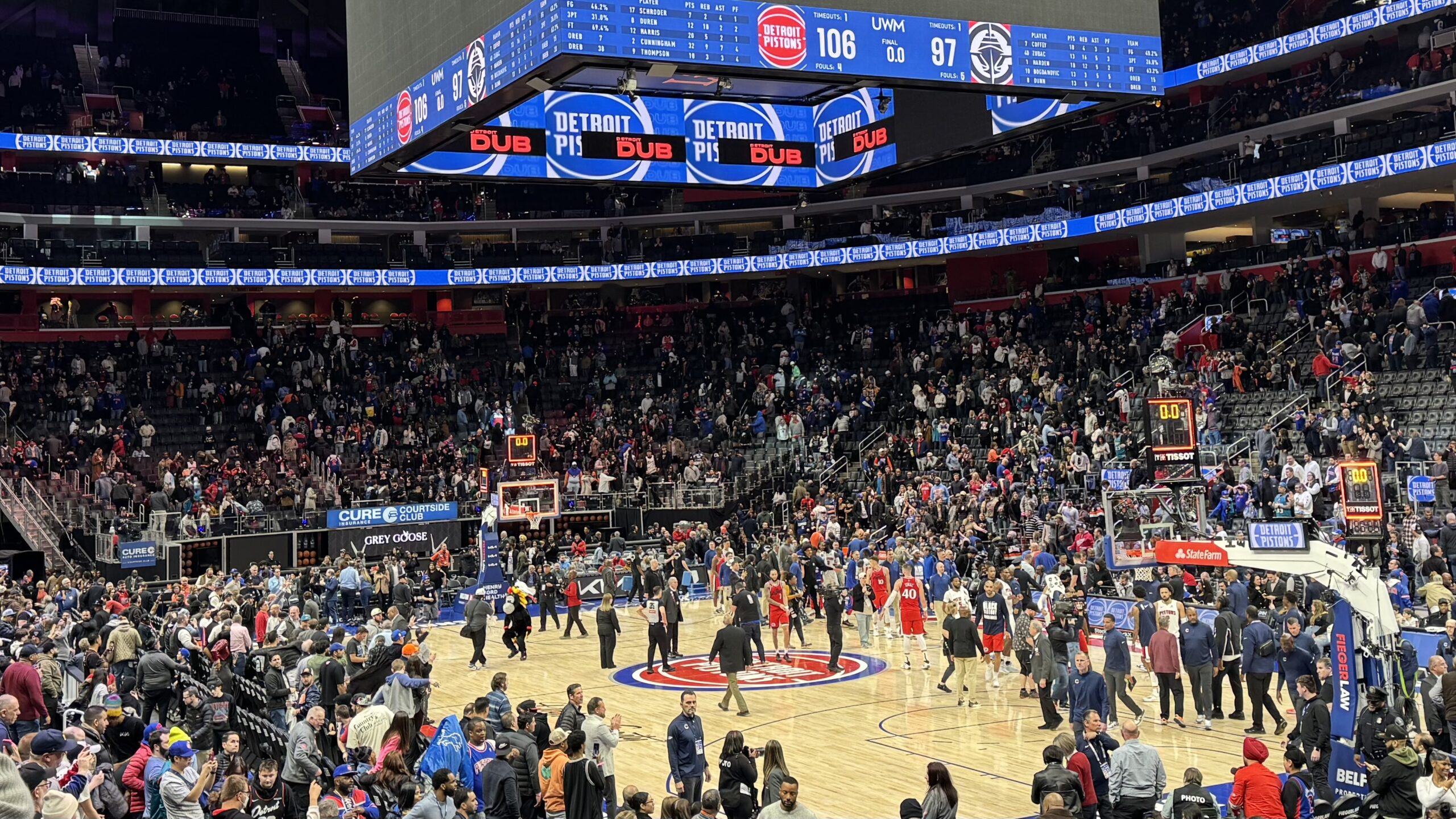 The Detroit Pistons defeated the LA Clippers 106-97 in front of a loud home crowd. From national narrative to local buzz, the Pistons haven’t been this relevant in well over a decade. Article by Brandon Dent. Photo Credit Brandon Dent.